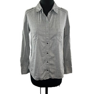 PJK Patterson J. Kincaid Blue Label Denim Fitted Button Down Shirt XS $98